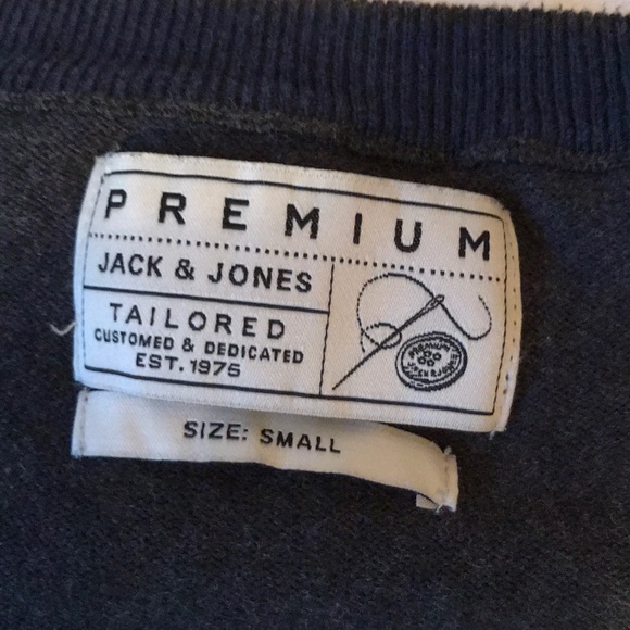 Jack&Jones premium charcoal cotton blend cardigan - Picture 2 of 5